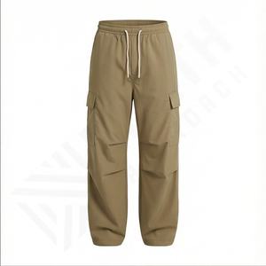 กางเกงขาบานสำหรับผู้ชายกางเกงวิ่งขายาวสำหรับผู้ชายเสื้อผ้าแฟชั่นแบบใหม่กางเกงทรงหลวมทรงตรงแนวสตรีท - Product Image 2