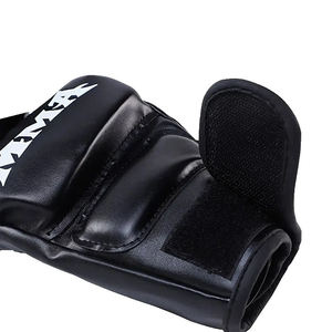 Custom Brand Adult MMA Gloves Adjustable Wrist Strap for Closure Non-Slip Breathable Leather Professional Training Gloves - Product Image 2