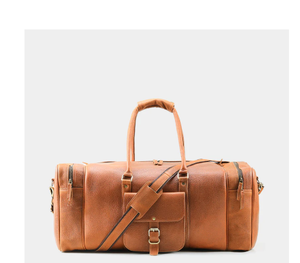 Bolsa de Viaje de Cuero Genuino, Gran Capacidad, para Gimnasio, Fin de Semana, con Cierre de Cremallera, Portátil, Unisex - Product Image 1