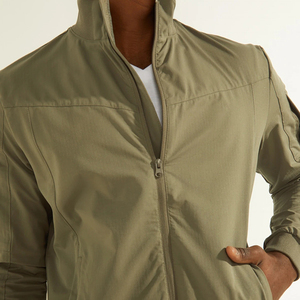 High Quality Hooded Men's Two-Piece Winter Sportswear Sweatsuit Set Breathable Windproof Eco-Friendly 100% Cotton Tracksuit - Product Image 3