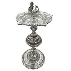 ตะเกียงรูปนกยูงชุบเงิน / ซามาย บิ๊ก - Product Image 1
