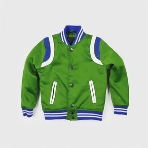 Chaqueta Bomber de Seda Satinada Unisex Personalizada al por Mayor, Chaquetas Varsity de Béisbol para Hombre - Product Image 2