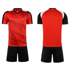 Best Quality Unisex Sports Uniforms Factory Wholesale <b>Hot</b> Selling <b>Red</b> Soccer Jersey Uniform Sets 100% Polyester Plus Size - Product Image 4