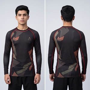Custom MMA Rash Guard Long Sleeve Wholesale Sublimation Printed Men Martial Arts <b>Compression</b> <b>Shirt</b> Factory - Product Image 3