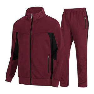 Survêtements pour hommes, ensembles de survêtements 2 pièces décontractés et sportifs, ensembles de jogging et d'échauffement avec sweat à capuche zippé et pantalon - Product Image 1