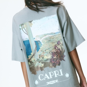 เสื้อท็อปส์ฤดูร้อนสุดเทรนดี้ ผลิตจากผ้ายีนส์บาติก ตกแต่งด้วยลูกปัดและแอพพลิเคชั่นแบบแอซิดวอช  ใส่สบาย เป็นมิตรกับสิ่งแวดล้อม - Product Image 3