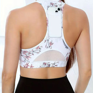 สปอร์ตบราคุณภาพสูงรุ่นใหม่ ระบายอากาศได้ดี รองรับทรงได้ดี สำหรับผู้หญิง เล่นโยคะ โลโก้ด้านหน้า ปรับแต่งได้ ใช้ได้ทุกฤดู - Product Image 5