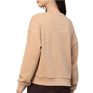 <b>Women's</b> 100% Cotton Fleece Crew Neck Sweatshirt Plain Light Breathable Quick Dry Casual Regular Fit - Product Image 6