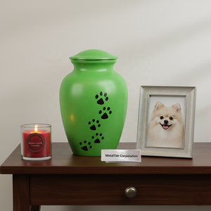 Blue Pet Urns for <b>Dogs</b> and Cats <b>Memorial</b> Ashes High Quality Alloy Metal Paw Engraved Handmade Burial Cremation Funeral Urn & Jar - Product Image 5