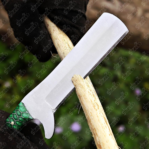 มีดตัดวัวเหล็ก D2 ทำมือ, มีดใบตายสำหรับล่าสัตว์และตั้งแคมป์ พร้อมปลอกหนัง – สไตล์คาวบอยแบบสั่งทำพิเศษ - Product Image 2