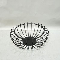 스타일리쉬한 해외풍 철제 원형 과일 바구니, 모던한 조리대 과일 홀더, 주방 식탁용 수납함