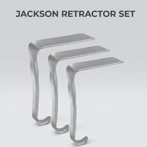 Juego de Retractores Jackson Profesionales 3x Pequeño, Mediano y Grande, Herramienta Médica Ginecológica de Acero Inoxidable para Uso Hospitalario - Product Image 1