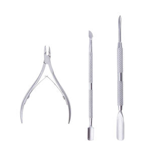 Professional Advanced Manicurist <b>Nail</b> <b>Tools</b> Kit Stainless Steel Curved Blade Cuticle Nippers <b>Nail</b> Cuticle Pushers Scissors - Product Image 5