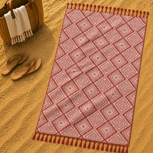 Serviette Fouta Jacquard promotionnelle avec design et logo personnalisés, serviette Hammam au prix le plus bas pour fabricant unisexe en Inde - Product Image 6