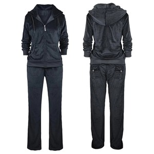 Ensemble de survêtement en velours de coton doux de qualité supérieure pour femmes, deux pièces, sweat-shirt et pantalon, survêtement en velours pour femmes - Product Image 1