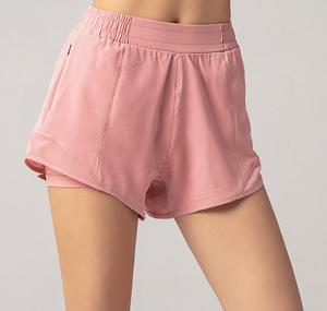 Shorts de sport pour femmes, personnalisés, de haute qualité, pour le yoga, la gym, la course à pied, à taille haute, amples, avec poche zippée - Product Image 4