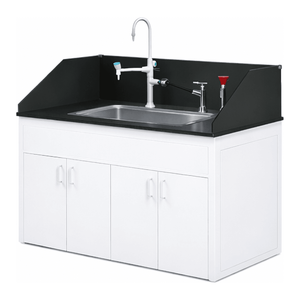 Table d'évier de laboratoire avec plateau phénolique et cuve en PP pour zones de lavage en laboratoire - Product Image 3