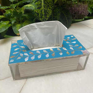 Boîte à mouchoirs de style classique, durable, écologique, fabriquée à la main, avec logo personnalisé, porte-serviettes, décoration d'intérieur haut de gamme - Product Image 3