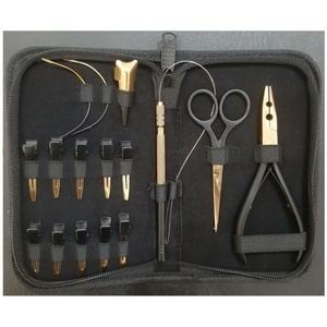 SEVMEK INSTRUMENTS Stainless Steel Hair Extension <b>Pliers</b> <b>Sets</b> Kit Hook Needle Professional Hair Extensions Tools Custom Label - Product Image 5