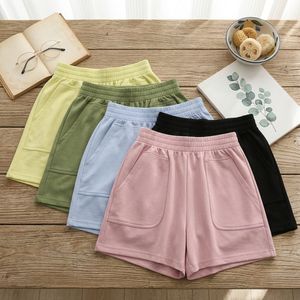 Pantalones Cortos Deportivos Casuales de Cintura Alta para Mujer, Pierna Ancha, Color Sólido, Transpirables, con Lazo, de Verano, a la Moda, Venta al por Mayor, Bangladesh - Product Image 2