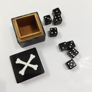 Caja de Dados de Piedra Natural de Lujo con Dados de Piedra a Juego, Caja de Almacenamiento de Dados con Aspecto de Mármol Hecha a Mano para Juegos de Ludo, Casino y Decoración del Hogar - Product Image 5
