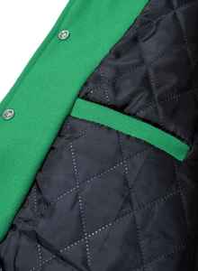Veste bomber en chenille brodée de haute qualité, veste universitaire en cuir personnalisée pour homme, 100% nylon pour l'hiver - Product Image 2