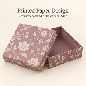 Boîte en papier carrée personnalisée de couleur mauve Flora pour crème pour le visage, emballage cadeau avec logo OEM - Product Image 3
