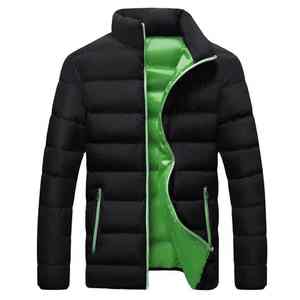 Veste d'hiver de créateur pour homme, en coton uni, matelassée, style doudoune, softshell, effet matelassé, brillante, avec col polo - Product Image 6
