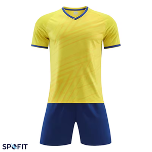 เสื้อฟุตบอลสั่งทำพิเศษ ชื่อทีมและหมายเลขส่วนตัว ผ้าโพลีเอสเตอร์ 100% สำหรับผู้ใหญ่ แห้งเร็ว คอวี ทรงพอดีตัว/ทรงปกติ สำหรับเล่นกีฬา - Product Image 4
