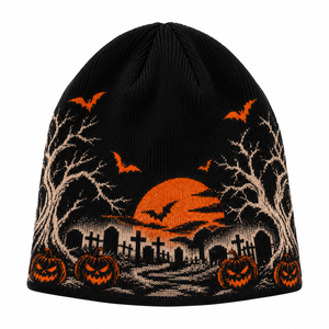 Custom Graphic Design Polyester Printed Knitted Streetwear Skull Caps Skull Beanie Hat Y2k Sport Sublimation Printing Beanies - Product Image 2