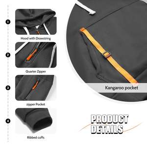 Sudaderas con Capucha Bordadas 100% Algodón para Hombre, con Tela Gruesa, Diferentes Bolsillos, Estilo Casual, Holgadas y Transpirables - Product Image 4