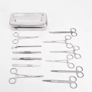 <b>13</b> Pcs Medical Grade Stainless Steel Manual Basic Minor Surgery Dressing Surgical Instruments Box Set - Product Image 3