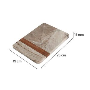 Planche à découper en marbre et bois faite à la main, planche de service, planche à fromage, préparation alimentaire en cuisine, décoration de la maison, cadeau - Product Image 3