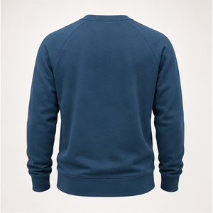 Sudadera Personalizable Azul Petrol para Hombre, Cuello Redondo, Estilo Atlético Holgado, Tejido de Algodón y Felpa, Modelo MCRW-0018 - Product Image 2