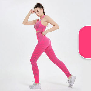 Conjuntos Deportivos de 2 Piezas para Mujer, Secado Rápido, Top de Yoga, Leggings con Espalda Descubierta, Conjuntos Ajustados para Gimnasio y Running - Product Image 1