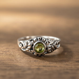 2.5 Grams <b>Peridot</b> Fashion <b>Ring</b> - Product Image 3
