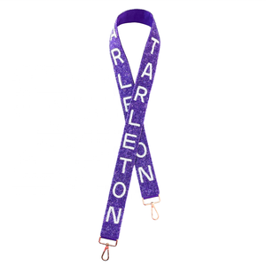 Sangle de sac élégante et faite à la main en coton perlé, style sportif, pour les fêtes et les jours de match – Accessoire de sac à main Bon Temps. - Product Image 4