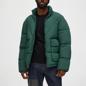 OEM Unisex Winter Puffer Jacket High Quality Breathable Casual Wear Shinny Stand Collar Hooded Wholesale Custom All Sizes - Product Image 1