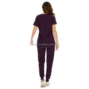 ชุดเครื่องแบบสแปนเด็กซ์สำหรับผู้หญิงชุดยูนิฟอร์มผ้าสครับสำหรับโรงพยาบาลใช้ได้ทั้งชายและหญิงมีคุณภาพระดับพรีเมี่ยมโลโก้ตามสั่งไม่ยับระบายอากาศ - Product Image 2