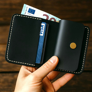 Stylish Leather <b>Wallet</b> <b>Cheap</b> Price Elegant <b>Men</b> <b>Wallet</b> with RFID Blocking Card Holder and Slim Compact Design - Product Image 1