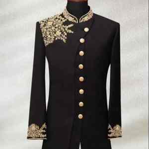 Traje de Novio Indio Pakistaní Salwar Kameez para Hombre, Vestido Tradicional Dulha con Bordado Intenso, Ropa Étnica Premium - Product Image 1