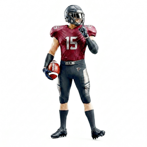 Red with Black Premium Quality American Football Uniform Set Moisture Wicking Jersey and Hot Selling Football Short Custom Logo - Product Image 4