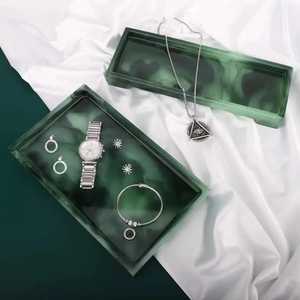 Bandeja de Servir Rectangular de Diseño Moderno, Bandeja de Madera y Resina para Servir Alimentos, Bandeja de Madera para Mesa de Cocina - Product Image 4