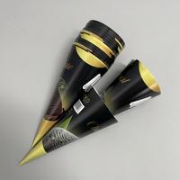 Manchon en papier pour cornets de crème glacée et gaufres, jetable, personnalisé, en aluminium, pour la vente en gros