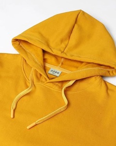 เสื้อฮู้ดดี้ทรงโอเวอร์ไซส์แบบซิป ยูนิเซ็กซ์ สีทองมัสตาร์ด ทรงบ็อกซี่ กระเป๋าจิงโจ้ ไหล่ตก ผ้าฟลีซหนาน้ำหนัก 400 GSM ปักลาย - Product Image 2