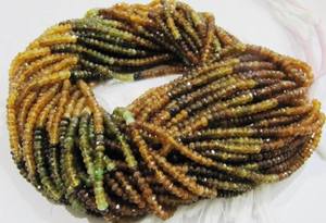 Perles facettées rondes en tourmaline jaune naturelle authentique de haute qualité, taille 4 mm, brin de 13 pouces de long, pour bijoux - Product Image 6