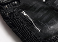 Pantalones Vaqueros de Hombre Slim Fit de Cintura Alta, Transpirables, Sólidos, Formales, Rotos, Desgastados, de Moda Casual