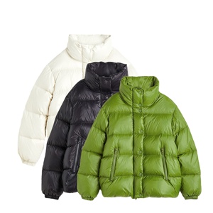 แจ็คเก็ตขนเป็ดหนัง PU มีฮู้ดคอปกตั้งสำหรับผู้ชายและผู้หญิงสไตล์สตรีทใหม่2025 - Product Image 1