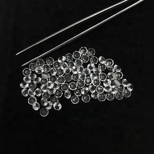 Piedra preciosa suelta calibrada hecha a mano de corte brillante redondo facetado de topacio blanco Natural de 3mm de Fabricante Mayorista - Product Image 2