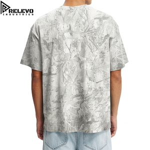 Camiseta de Camuflaje Sublimada para Hombre al por Mayor OEM, Camiseta de Camuflaje de Poliéster de Secado Rápido con Logotipo Personalizado, Ropa Táctica para Exteriores - Product Image 3